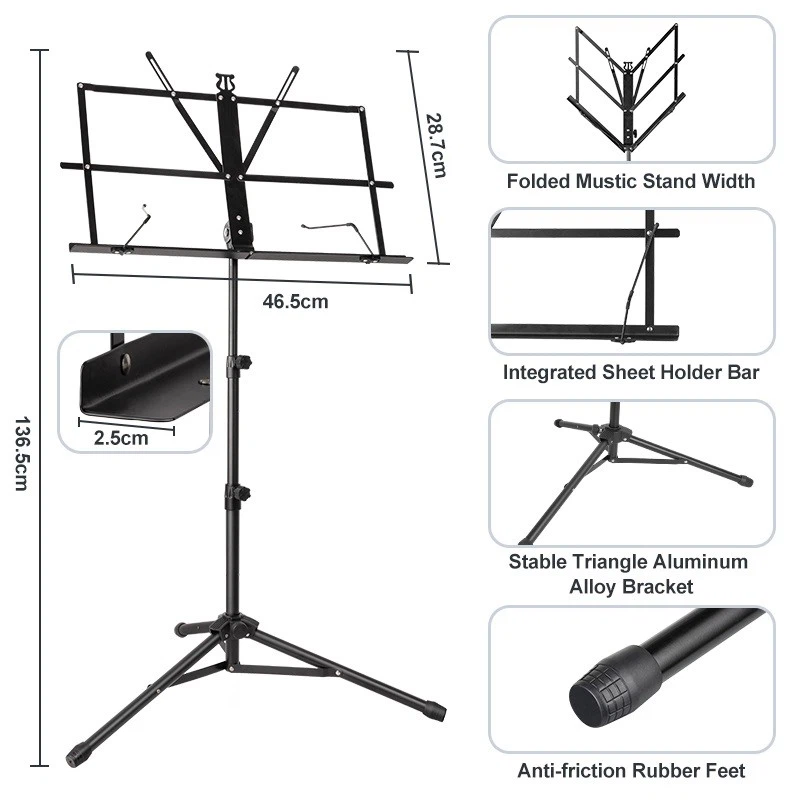 Folding Metal Music Sheet Stand